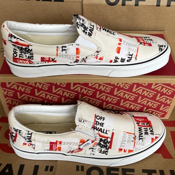 Vans Men’s Classic Slip On Packing Tape Blackdbl/Classic True White sneakers - Picture 2 of 16